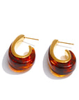 LUCE COLLECTION
Acrylic Geometric Gold Colors Earrings Stainless Steel