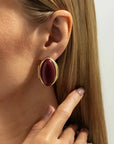 LUCE COLLECTION
Classic Acrylic Oval Stud Earrings