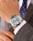 Luxury Business Male Watch Date Week Stainless Steel Tourbillon