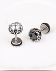 FOR HIM COLLECTION 1PC Hip Hop Titanium Steel Stud Piercing Earrings