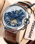 Luxury Business Male Watch Date Week Stainless Steel Tourbillon