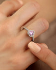 Gorgeous Zircon Shiny Love Heart Ring for Women