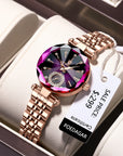 Luxury Diamond Dial Woman Wristwatch Waterproof