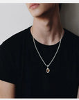 FOR HIM COLLECTION
Irregular Pendant Necklace for Men, Waterproof Stainless Steel with Natural Stone