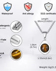 FOR HIM COLLECTION
Irregular Pendant Necklace for Men, Waterproof Stainless Steel with Natural Stone