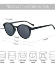 (S Size) Retro Circular Polarized Sunglasses