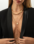 CAVI COLLECTION
Trendy Simple Gold Color Long Y-shaped Chain Jewelry