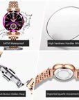 Luxury Diamond Dial Woman Wristwatch Waterproof