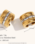 LUCE COLLECTION
Simple Colored Ear Clip Waterproof Stainless Steel Earrings Waterproof