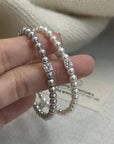 French Vintage Single Zircon Pearl Bracelet