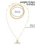 CAVI COLLECTION
Long with Choker Gold Metal Heart Pendant Necklace