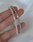 French Vintage Single Zircon Pearl Bracelet