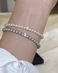 French Vintage Single Zircon Pearl Bracelet