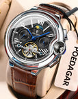 Luxury Business Male Watch Date Week Stainless Steel Tourbillon