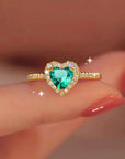 Gorgeous Zircon Shiny Love Heart Ring for Women
