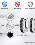 FOR HIM COLLECTION
Charismatic C-Shaped Rectangular Zircon Earrings for Men, Stainless Steel