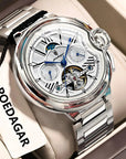 Luxury Business Male Watch Date Week Stainless Steel Tourbillon