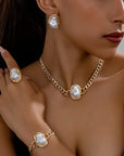 LUNE COLLECTION
Fascinating Irregular Modern Pearls Jewelry Set of 4