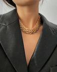 VERDIN COLLECTION 
splendid Chunky Layered Collar Choker Necklace