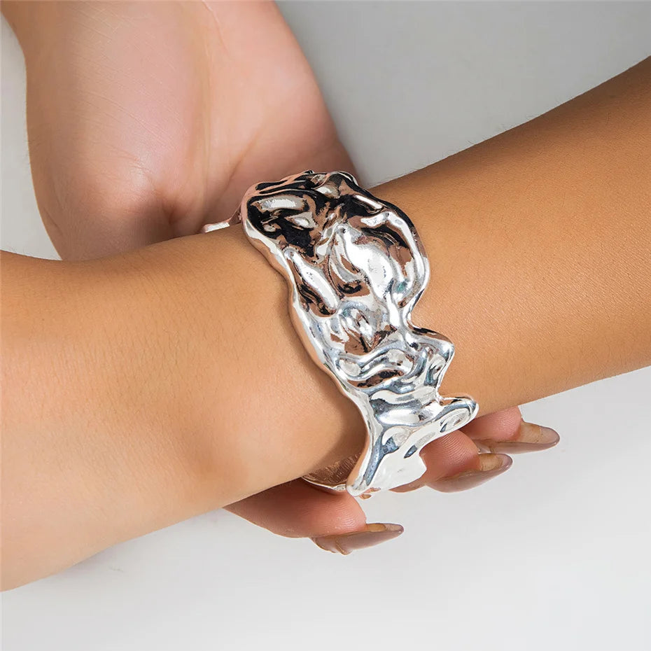 Unique Creative Irregular Big Heavy Metal Chain Necklace