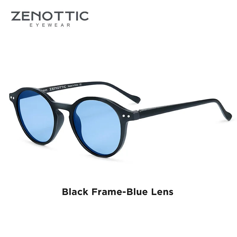(S Size) Retro Circular Polarized Sunglasses