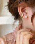 New Design Elegant Imitation Pearl Tulip Stud Earrings