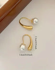The Lune Collection 
 Stainless Steel pearl design Stud Earrings