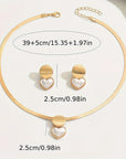 VERDIN COLLECTION 
Modern Heart Shape Elegant Necklace with Earrings