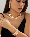 VERDIN COLLECTION 
Unique Statement Irregular Big Heavy Metal Chain Necklace