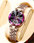 Luxury Diamond Dial Woman Wristwatch Waterproof