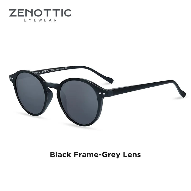 (S Size) Retro Circular Polarized Sunglasses