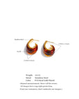 LUCE COLLECTION 
Acrylic Geometric Gold Colors Earrings Stainless Steel