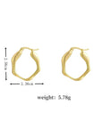 The Esla Geometrical Design Metal Ear Buckle Vintage