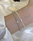 French Vintage Single Zircon Pearl Bracelet