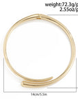 VERDIN COLLECTION 
 Minimalist Modern Spring Open Necklaces Bangles Rings Set