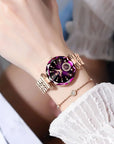 Luxury Diamond Dial Woman Wristwatch Waterproof