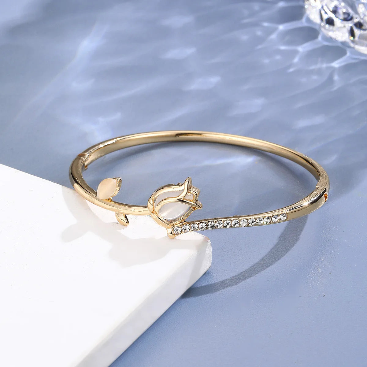 French Vintage Single Zircon Pearl Bracelet