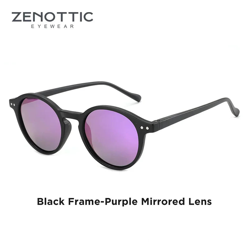 (S Size) Retro Circular Polarized Sunglasses