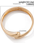 VERDIN COLLECTION 
Statement simplicity  Water Drop Spring Open Necklaces Bangles Earrings Set