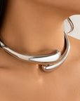 VERDIN COLLECTION 
Statement simplicity  Water Drop Spring Open Necklaces Bangles Earrings Set