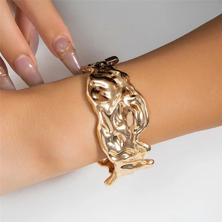 Unique Creative Irregular Big Heavy Metal Chain Necklace