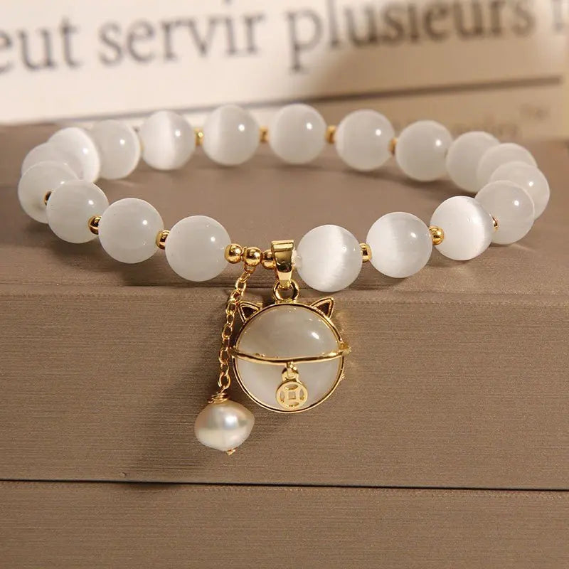 French Vintage Single Zircon Pearl Bracelet