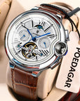 Luxury Business Male Watch Date Week Stainless Steel Tourbillon