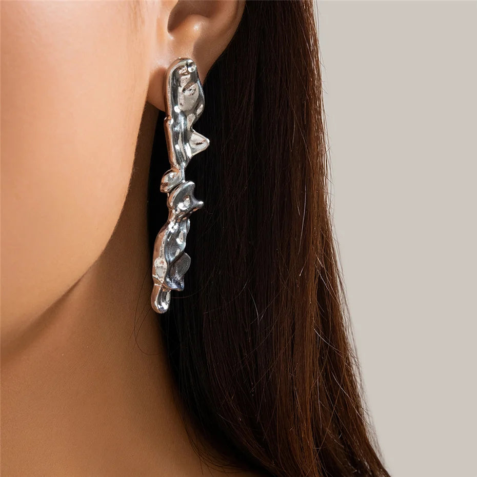 VERDIN COLLECTION 
Unique Statement Irregular Big Heavy Metal Chain Necklace