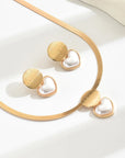 VERDIN COLLECTION 
Modern Heart Shape Elegant Necklace with Earrings