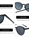 (S Size) Retro Circular Polarized Sunglasses
