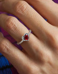 Gorgeous Zircon Shiny Love Heart Ring for Women