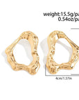 The Esla Gold Color Hollow Stud Earring