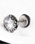 FOR HIM COLLECTION 1PC Hip Hop Titanium Steel Stud Piercing Earrings