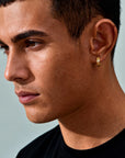 FOR HIM COLLECTION 
Unique Vintage Stainless Steel Hoop Earrings